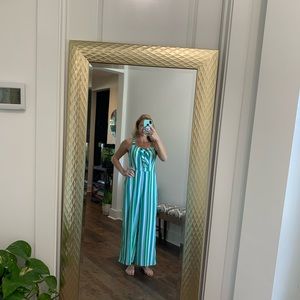 This jumpsuit is so much fun! I love the crisscross back!